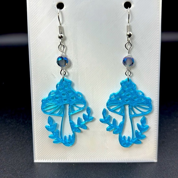 Mushroom Earrings - Picture 5 of 6